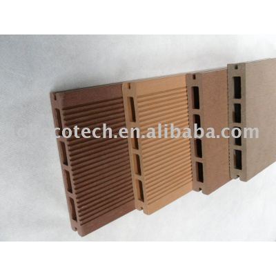 popular hollow wood plastic composite decking/flooring