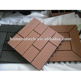 tuiles de verrouillage de decking de wpc composé en plastique en bois de decking