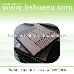 300mmx300mm size Durable interlocking WPC decking/floor tiles