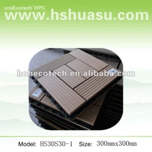 decking de la taille WPC de 300mmx300mm/carrelages de verrouillage durables