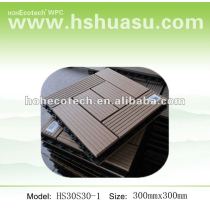 300mmx300mm size Durable interlocking WPC decking/floor tiles