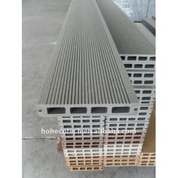 150x25MM hOLLOW High Quality HDPE WPC Decking wpc wood plastic composite decking tiles vinyl decking