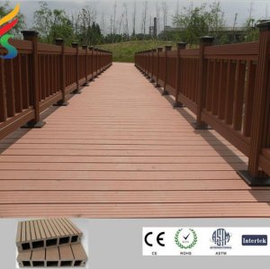 Groove surface solid wpc decking