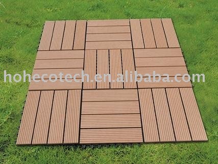 wood plastic composite flooring/decking tile-easy install