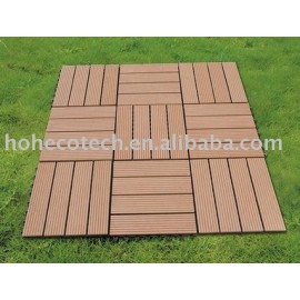 wood plastic composite flooring/decking tile-easy install