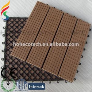 vinyl deck tile with plastic base-wood color