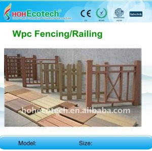 Environment friendly, 100% recyclable LONGER life than wood fence WPC fencing wpc composite garden fence
