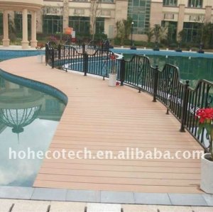 Anti-UV water-proof wpc swimming pool decking/composite decking (CE ROHS)