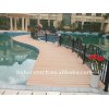 Anti-UV water-proof wpc swimming pool decking/composite decking (CE ROHS)
