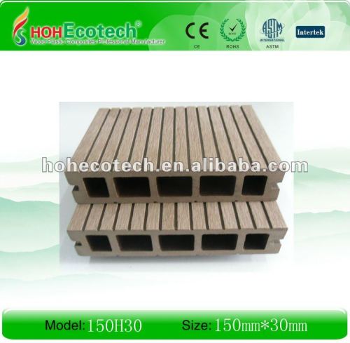 Wpc decking ao ar livre ( iso9001, iso14001, rohs, ce )