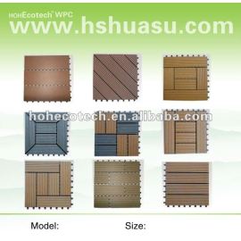 mattonelle composite di plastica di legno ecologiche pavimento/di decking/mattonelle diy