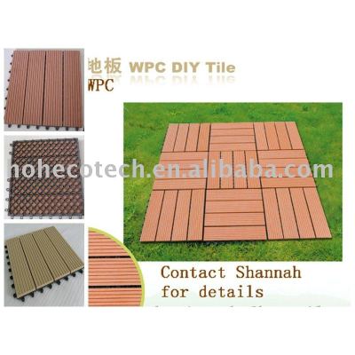 hot! eco-friendly wood plastic composite deck/floor tile/composite decking tile/DIY tile/outdoor flooring