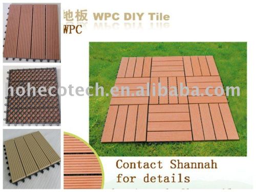 hot! eco-friendly wood plastic composite deck/floor tile/composite decking tile/DIY tile/outdoor flooring
