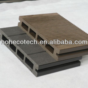 Wpc decking/hollow wood plastic decking/heat cold resistant wood plastic composite deck