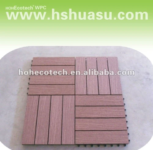 Le Decking composé en plastique en bois de sensation normale embarque/decking/carrelage composés en plastique en bois respectueux de l'environnement