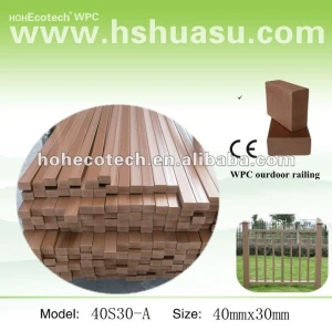 Rails de garde extérieurs de balustrade de wpc composé en plastique en bois