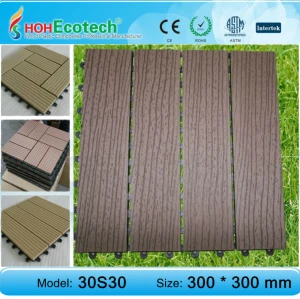 Eco- amicalequalité platelage composite bois plastique/carrelage