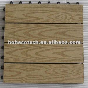 interlocking wood plastic tile