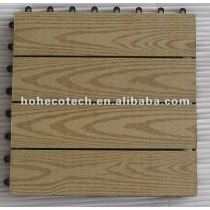 interlocking wood plastic tile
