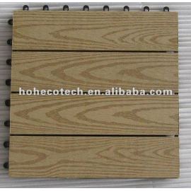 interlocking wood plastic tile