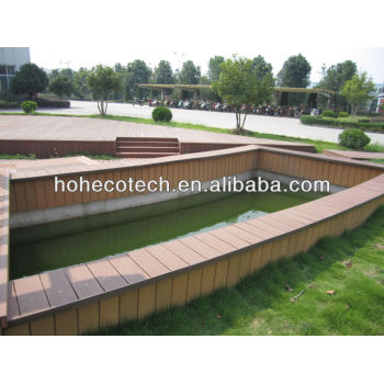 Ground project wpc terrace flooring composite decking board (CE, ROHS, ASTM,ISO9001,ISO14001, Intertek,European REACH )