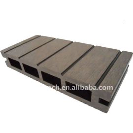 Plancher composé en plastique en bois creux de decking de la conception WPC/de decking de wpc de panneau de plancher wpc du plancher 150*25mm