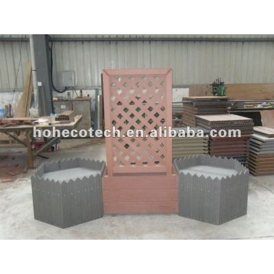 Cheap plastic flower pots,decorative wood wooden flower pots,wood plastic flower pot