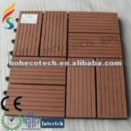 Plastic base deck tile, water proof wpc diy tile flooring board (with certificates)