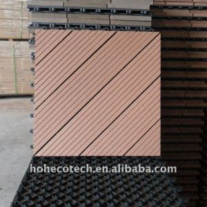 Matériaux de construction de Decking de tuile composée en plastique en bois composée de wpc de plancher de WPC