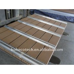 wpcのdecking板WPC木製のプラスチック合成のdeckingから成っているwpcの囲うか、またはwpcのdeckingに床を張ること