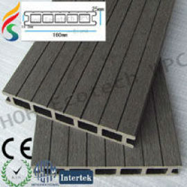 wpc decking floor composite floor-hollow, natural wood gain