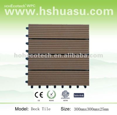 eco-friendly wood plastic composite tile wpc floor tile