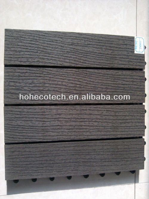 HOHEcotech Brand Ecological WPC Tiles Dark Grey Color