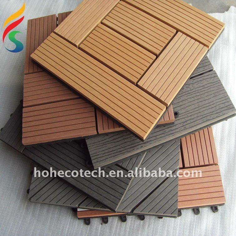 300mmx300mm 크기 튼튼한 맞물리는 WPC decking 또는 지면 도와