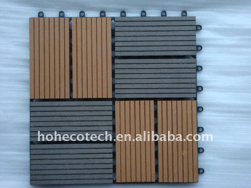 300mmx300mm 크기 튼튼한 맞물리는 WPC decking 또는 지면 도와