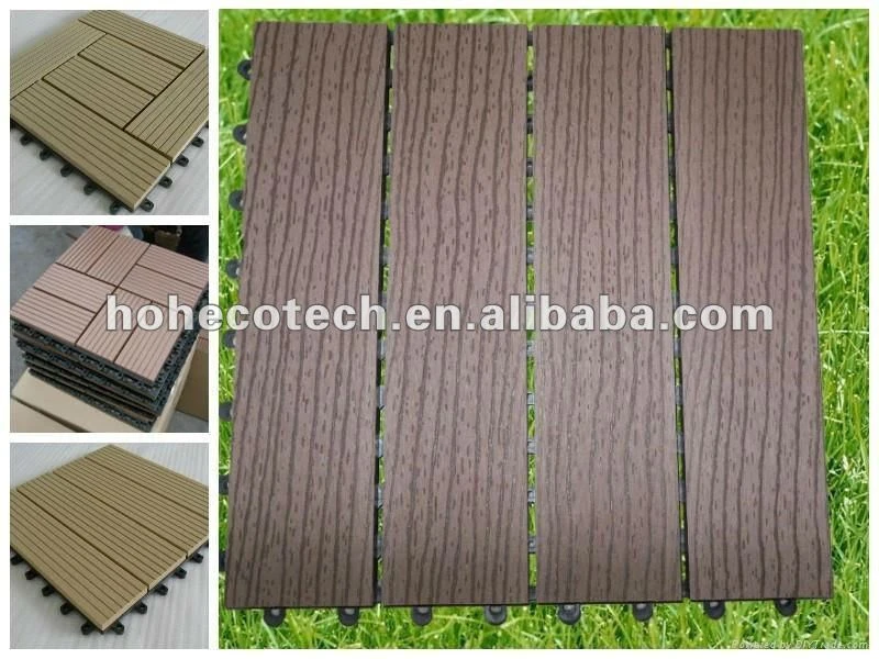 300mmx300mm 크기 튼튼한 맞물리는 WPC decking 또는 지면 도와