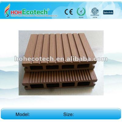 Anti-UV water-proof wood plastic composite hollow decking (CE ROHS)