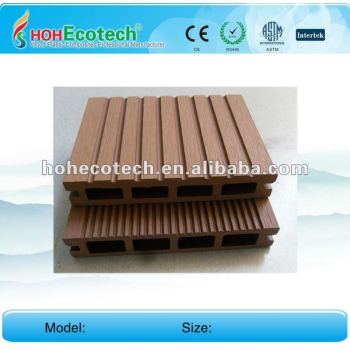 Anti-UV water-proof wood plastic composite hollow decking (CE ROHS)