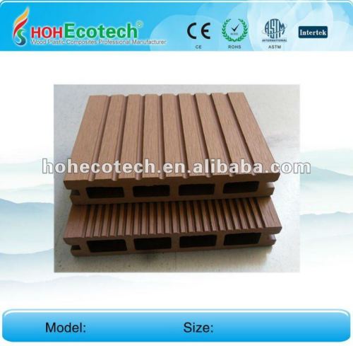 Anti-UV water-proof wood plastic composite hollow decking (CE ROHS)