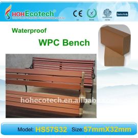 Wood Plastic Composites bench Natural wood looking and feel OUTDOOR wpc bench