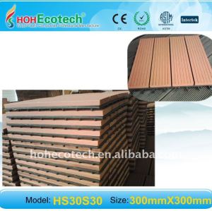 木製のdeckingは防水合成のタイルに床を張るWPCのタイトルの屋外のタイルをタイルを張る