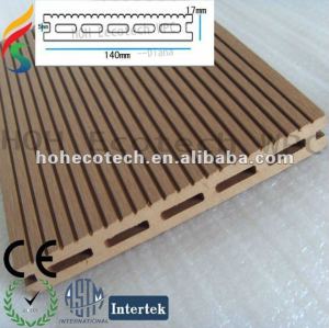 140*17mm Ligtest Wood Plastic Composite pontoon WPC decking /marina flooring/marine composite decking