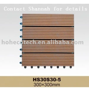 Bois plastique composite deck tuiles/emboîtement carrelage- uneinstallation facile