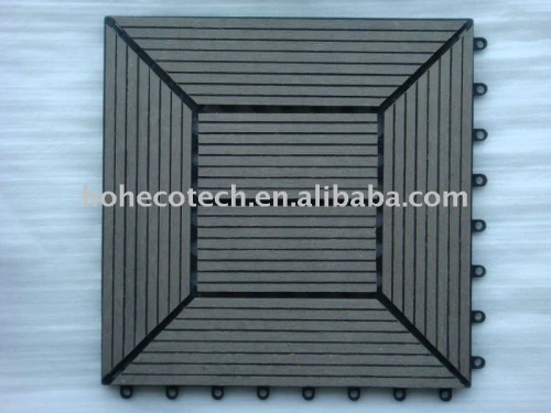 Tuile decking de wpc/extérieur. platelage./rez de jardin/copmosite wood plastic decking