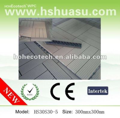 Easy install Wood Plastic composite wpc sauna board /DIY tiles /bathroom plastic floor tile for garden edge/balcony/courtyard