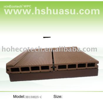 Wood plastic composite flooring