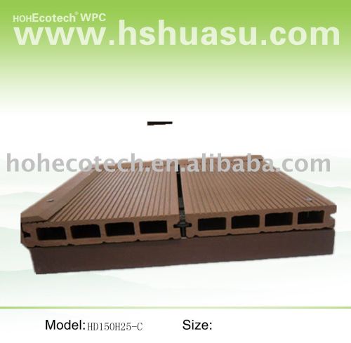 Wood plastic composite flooring
