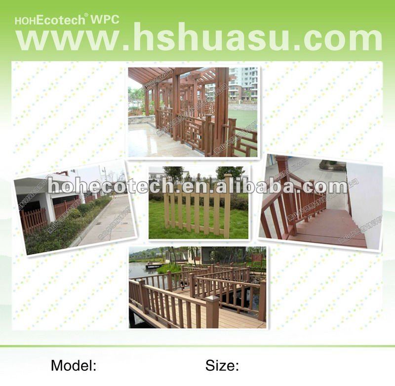 Natural wood feel WPC new fencing material /lawn and garden fencing/composite outdoor fence/plastic balcony fence