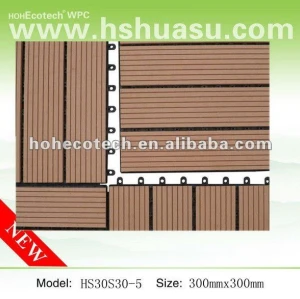 Wpc decking interlock tegola/piastrelle di ceramica fai da te per stanza da bagno/cortile/balcone