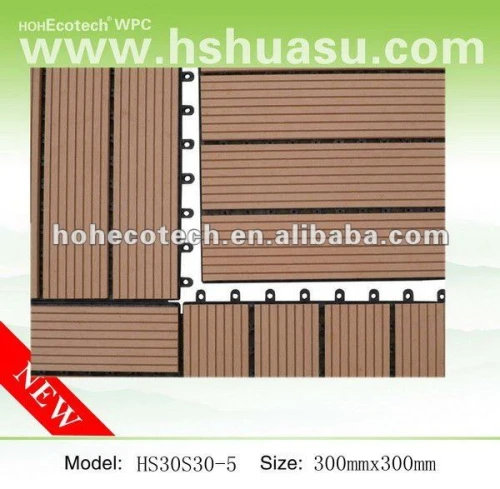 WPC interlock decking tile/DIY tiles for bathroom/backyard/balcony
